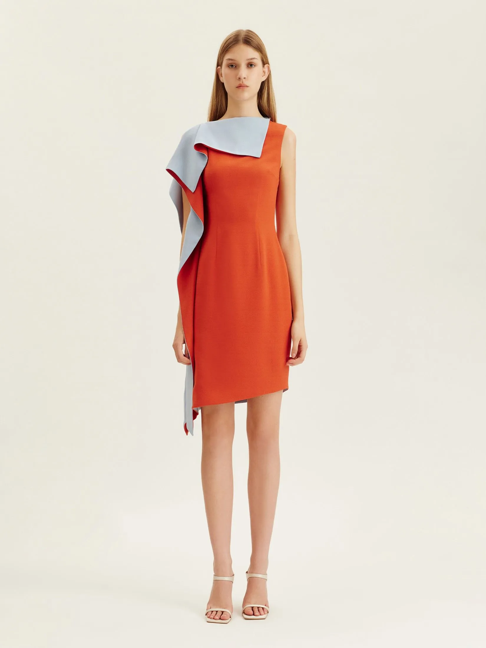 ASAVA ( AW24 ) Isha Asymmetric Women Dress Orange