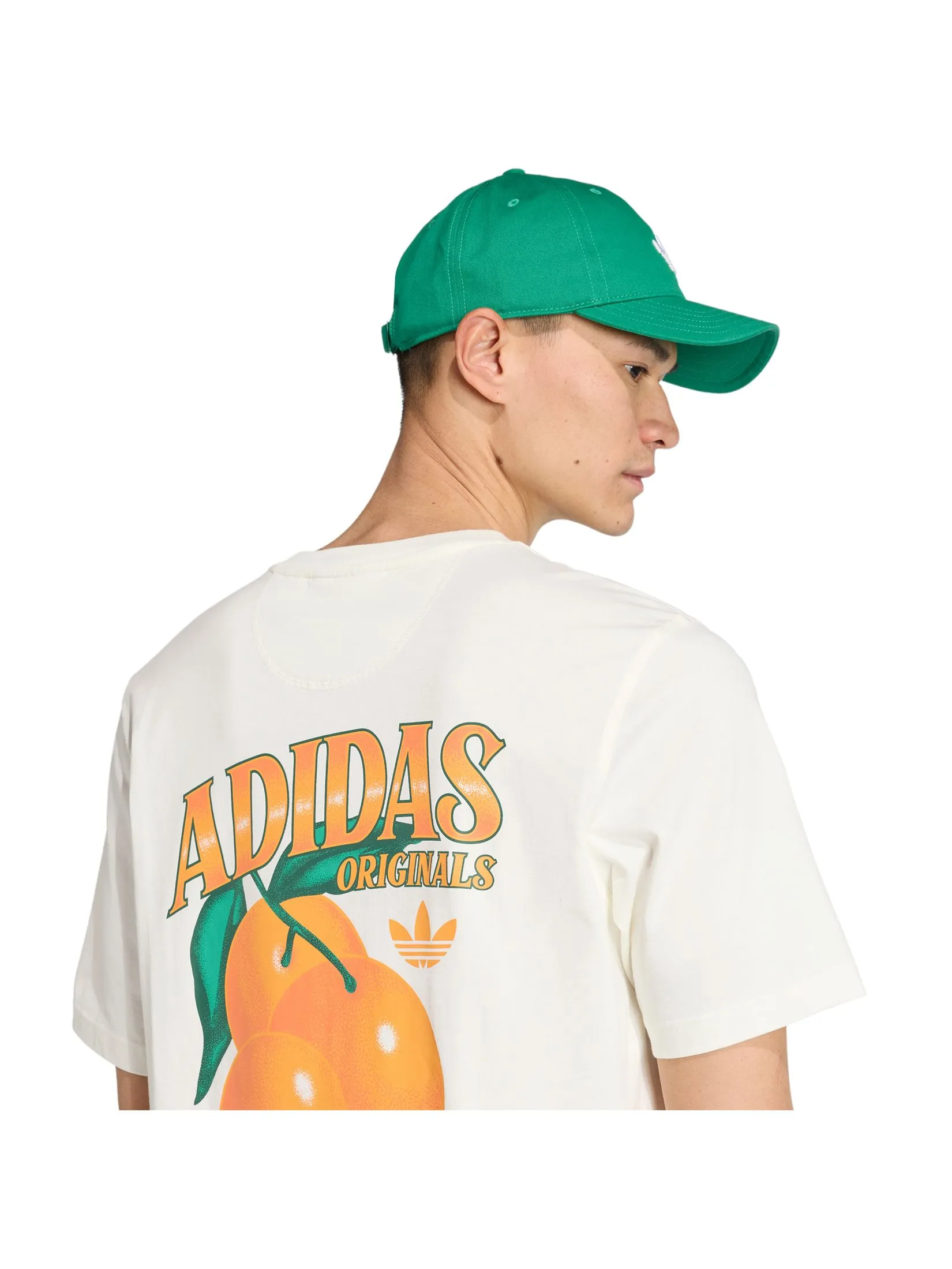 ADIDAS Men T-Shirt Loose Retro Orange GFX Ivory