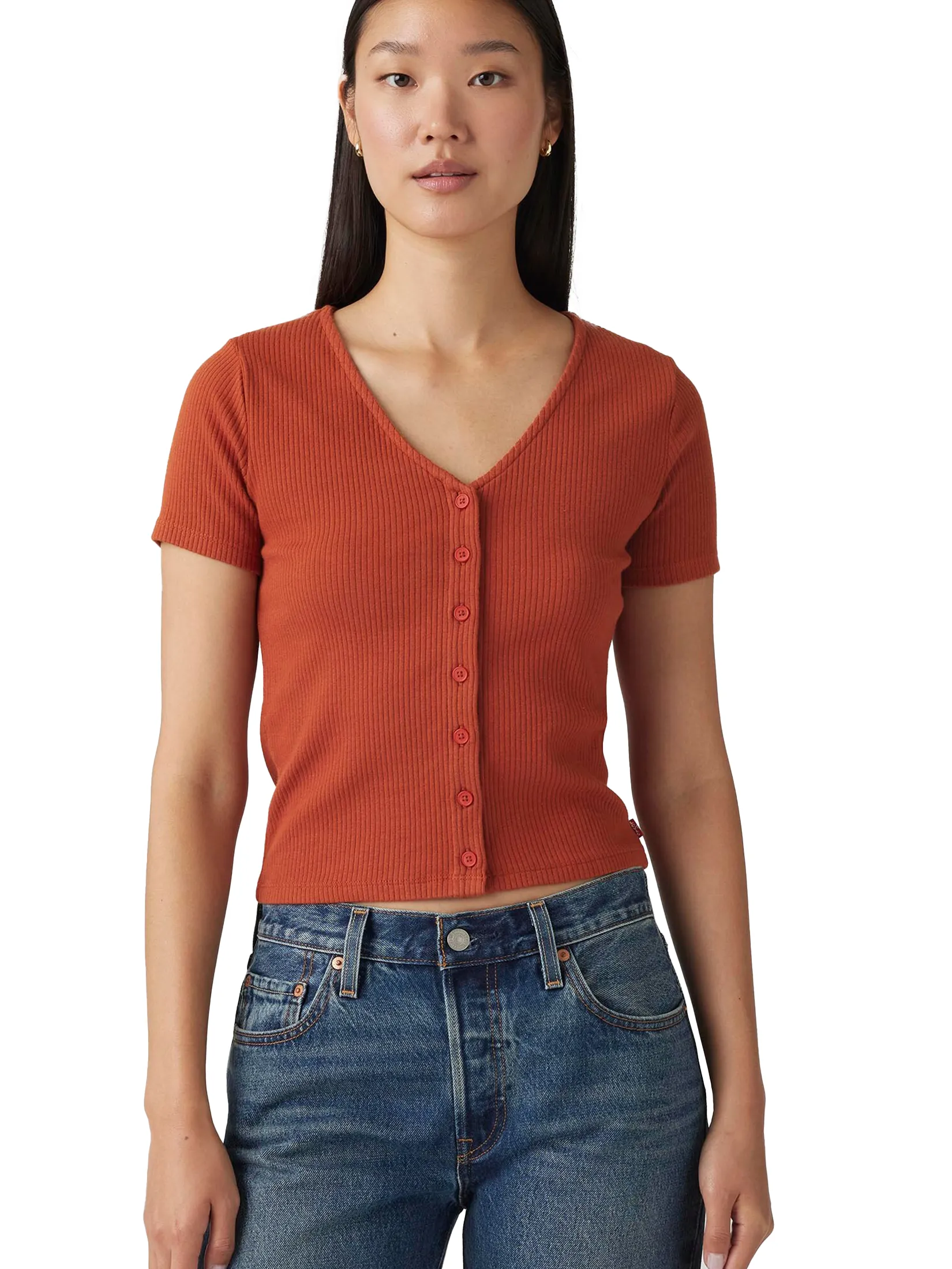 LEVI'S Women's Muse Short-Sleeve Tee Red Size - S