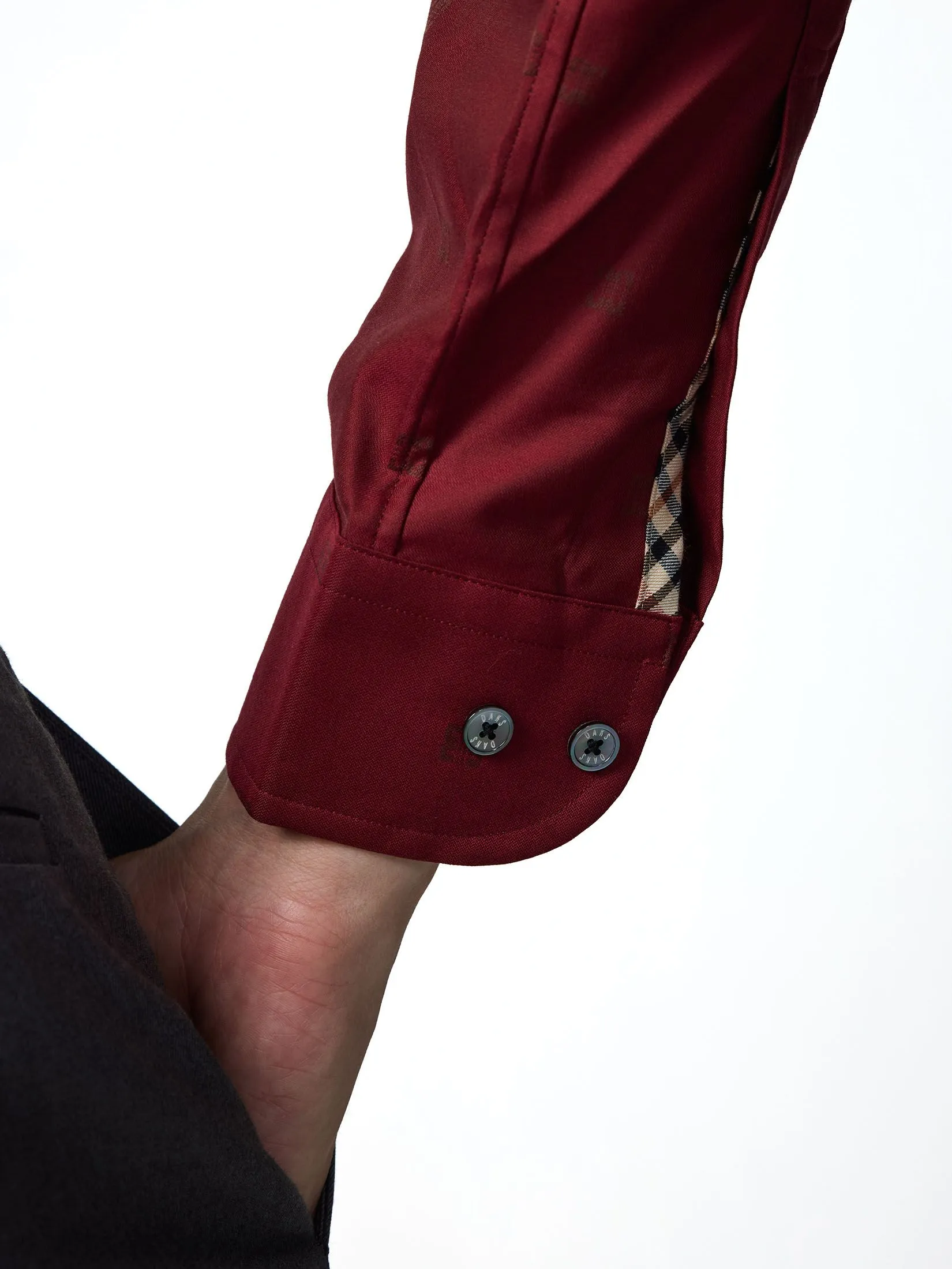 DAKS MEN Long Sleeve Shirt Smart Fit Red