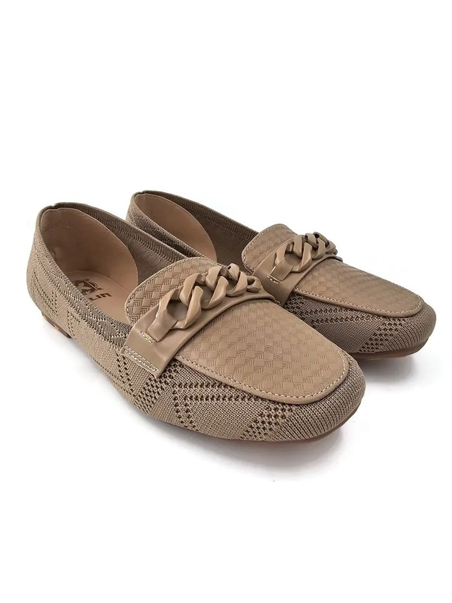 KLIN Women Square Toe Loafer Coffee