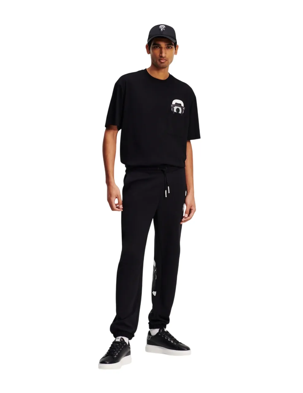 KARL LAGERFELD RTW-2 DOUR DARCEL MEN SWEATPANTS BLACK