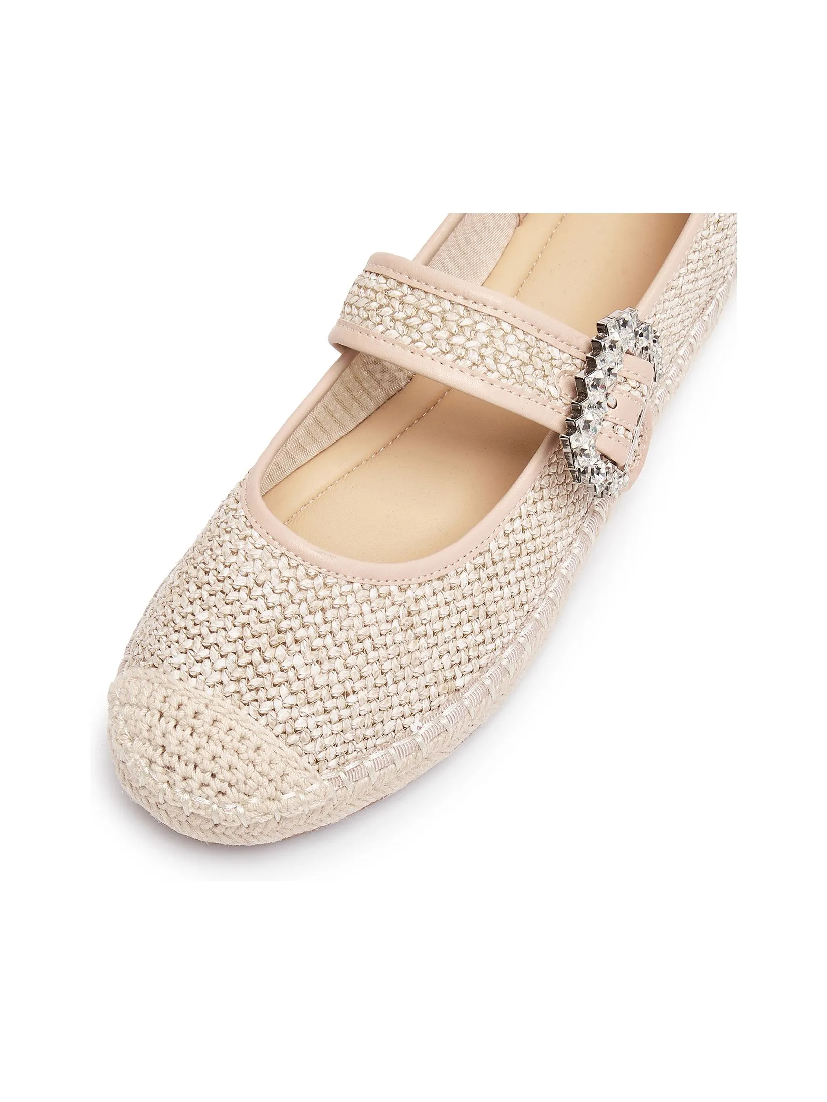 STACCATO Women Espadrilles Crystal Buckle Khaki Beige