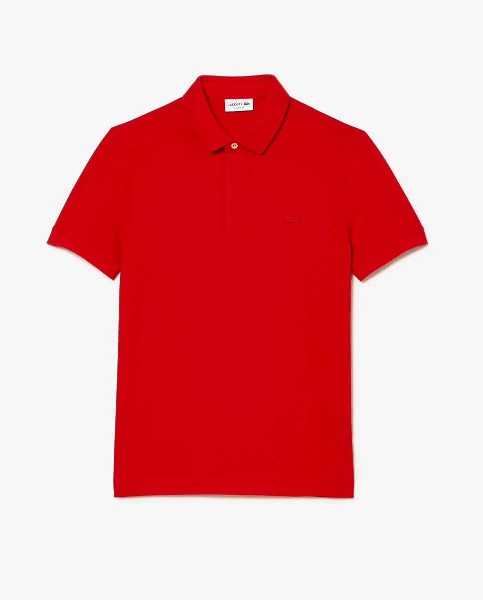 LACOSTE Red Smart Paris Polo Shirt Stretch Cotton