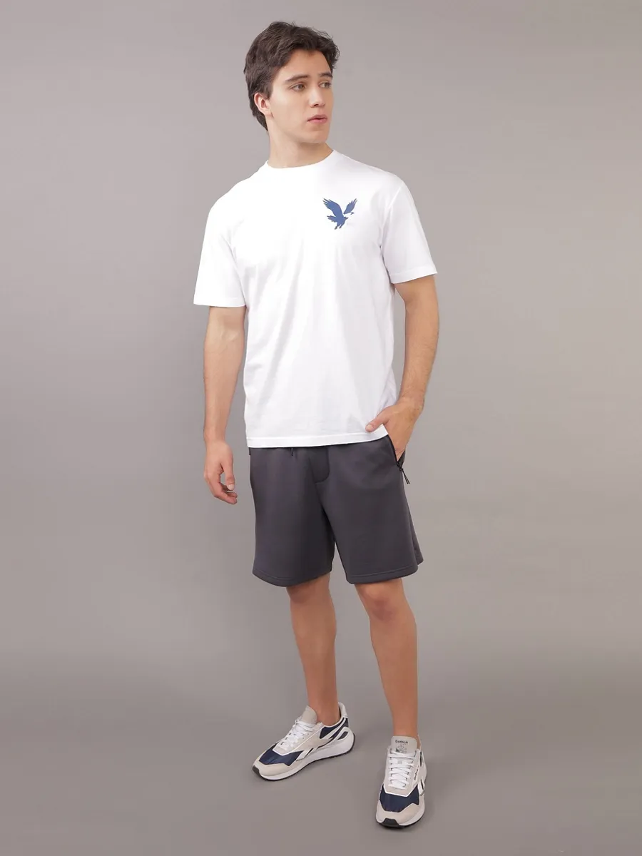 AMERICAN EAGLE MEN G SS 1 SET IN TEE- PC DYE + SERIOUSLY SOFT WASH 100 WHITE