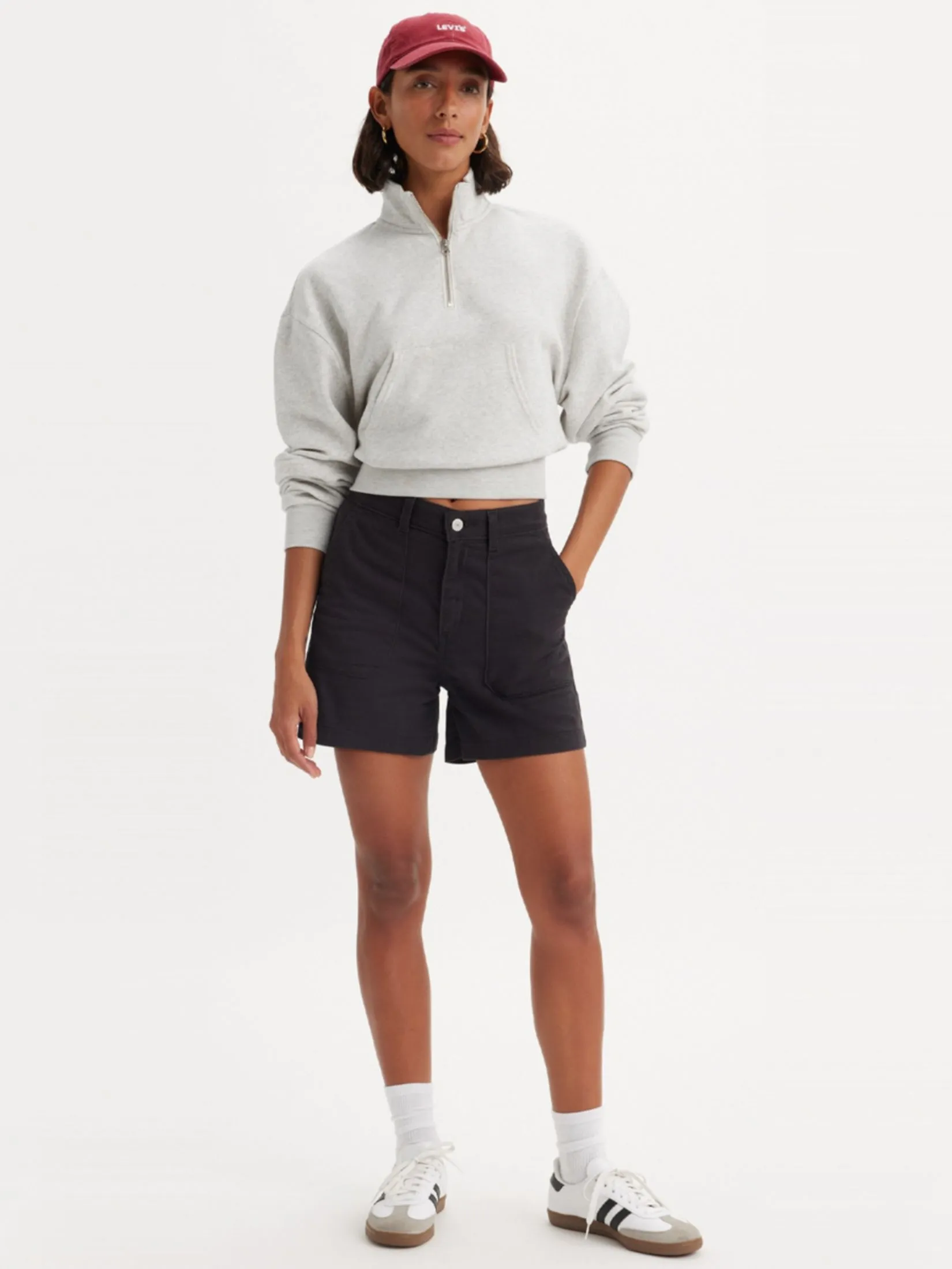 LEVI'S Women's Utility Shorts Black