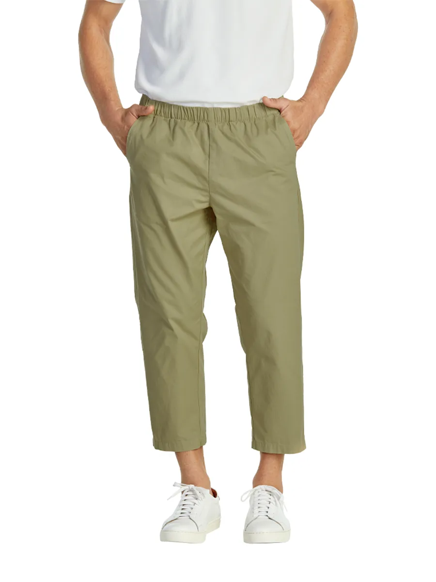 ELLE HOMME MEN ELASTIC WAIST PANTS W8Q001GR - GREEN Size - M
