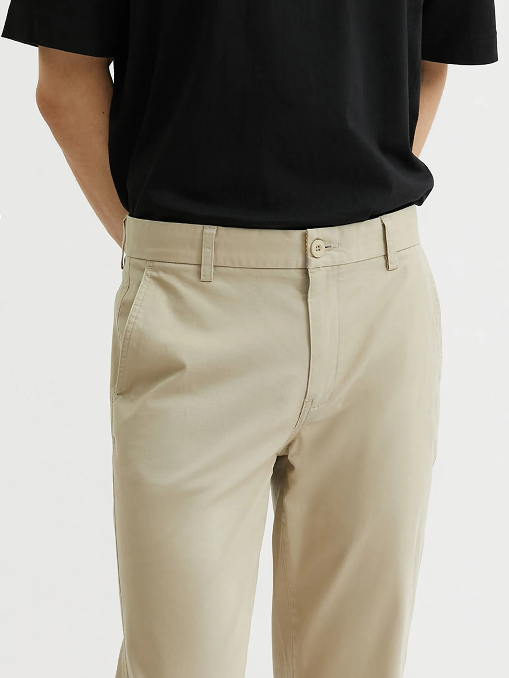 DAPPER DAPPER Everyday Stretch Chino Pants Cream