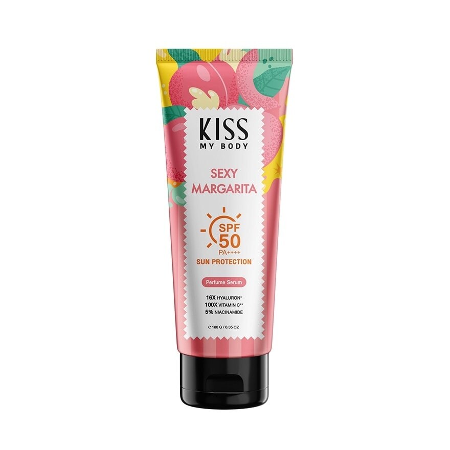 Kiss My Body Sun Protection Perfume Serum SPF 50 PA++++ Sexy Margarita 180 G. - Peach