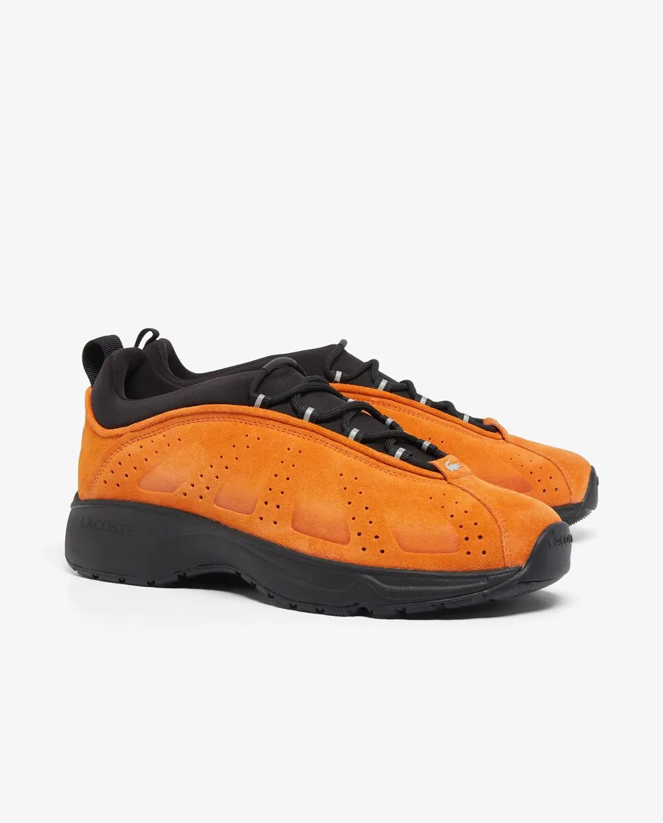 LACOSTE Men’s Audyssor Slip-On Suede Sneakers Orange