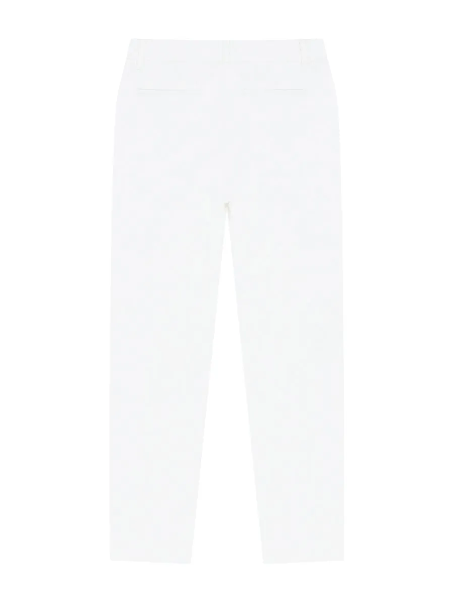 GIORDANO Women's Twill Regular Elastic Waist Woven Pants (180° Waistband)