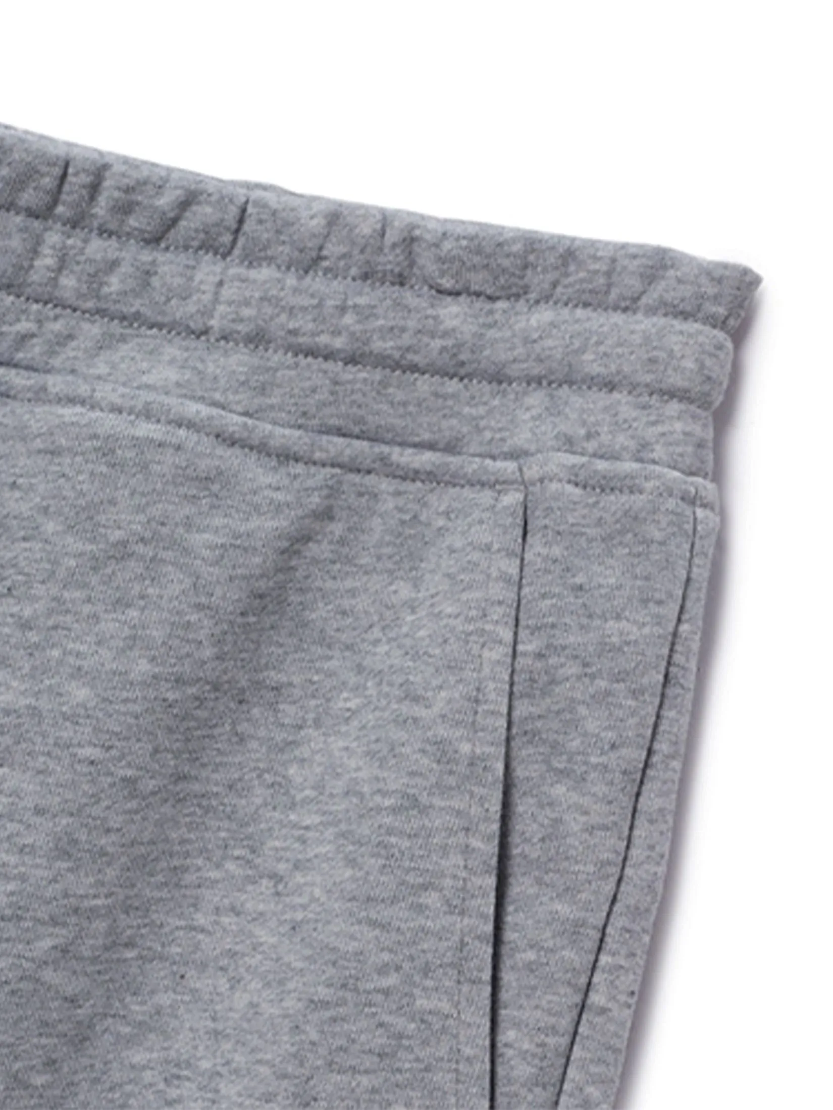 GIORDANO Men's Relaxed French Terry Drawstring Shorts (Snoopy) Heather Grey