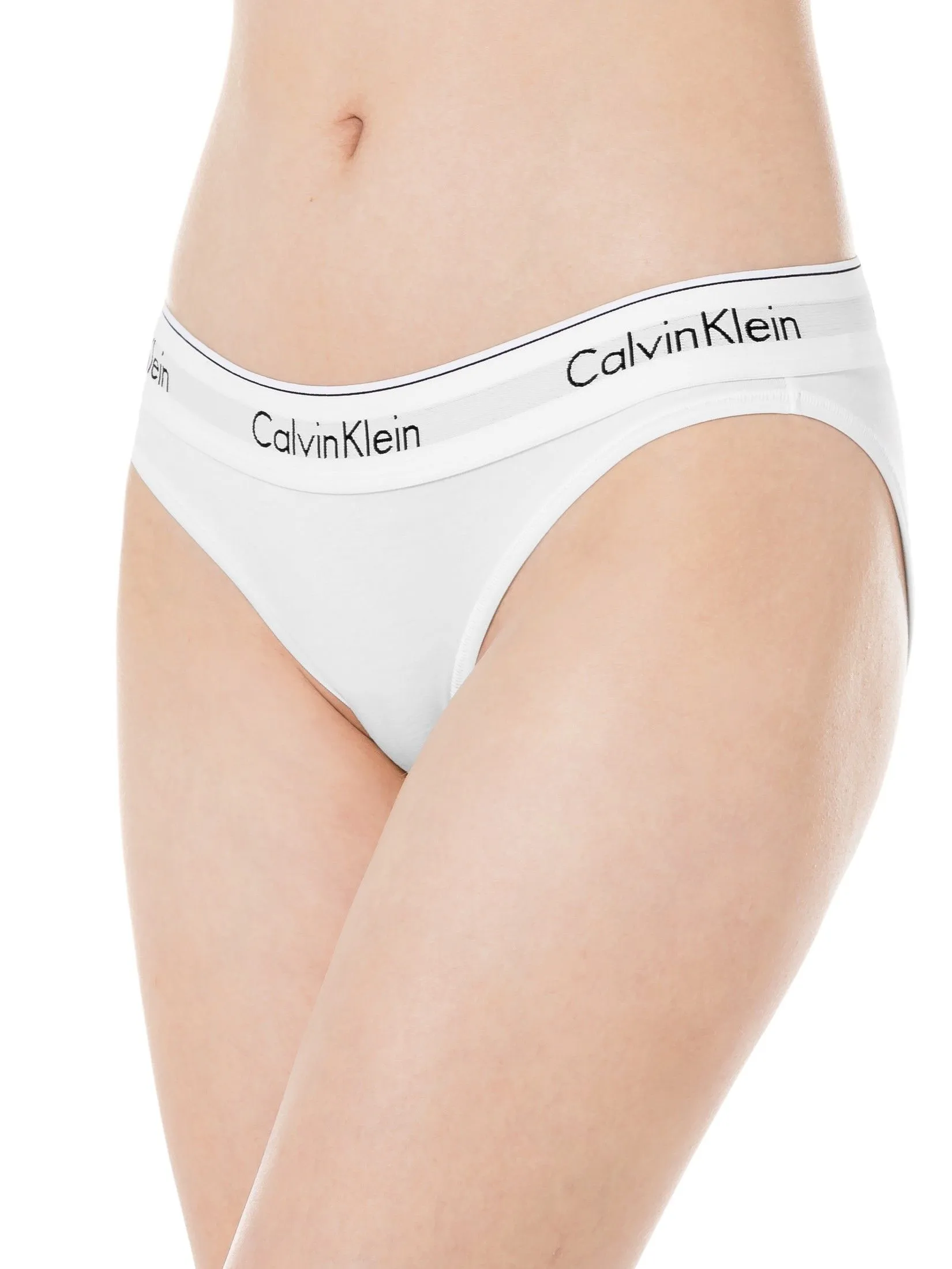 CALVIN KLEIN Women's Modern Cotton Bikini White