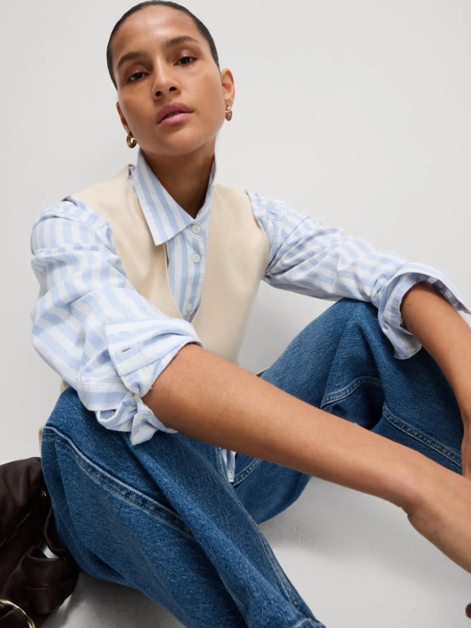 MARKS & SPENCER Women Waistcoat Knitted Soft Touch V-Neck