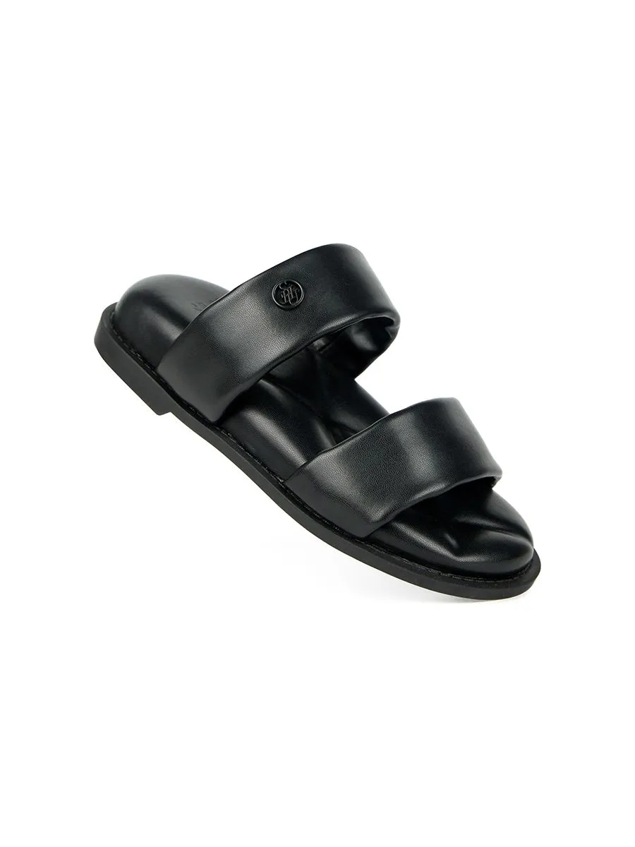 SHU WOMEN  SOFASANDALS DOUBLE PUFF - BLACK