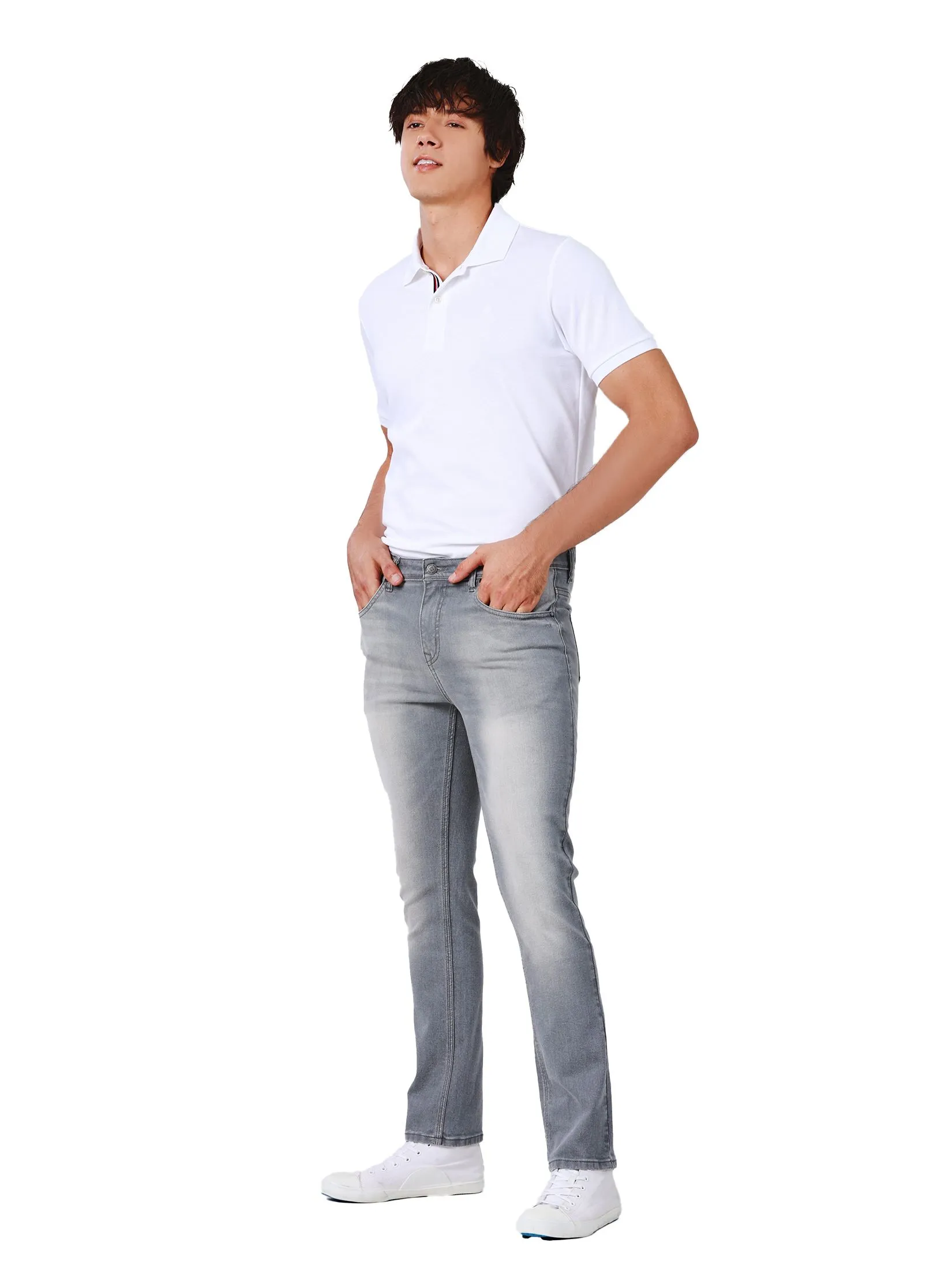 JOHN HENRY Men's Jeans (Skinny Fit) DENIM Grey