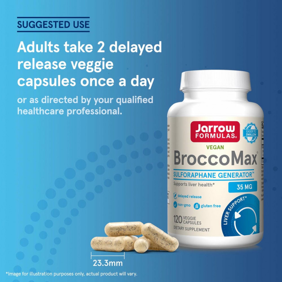 Jarrow Formulas, BroccoMax, 120 растительных капсул с отсроченным высвобождением