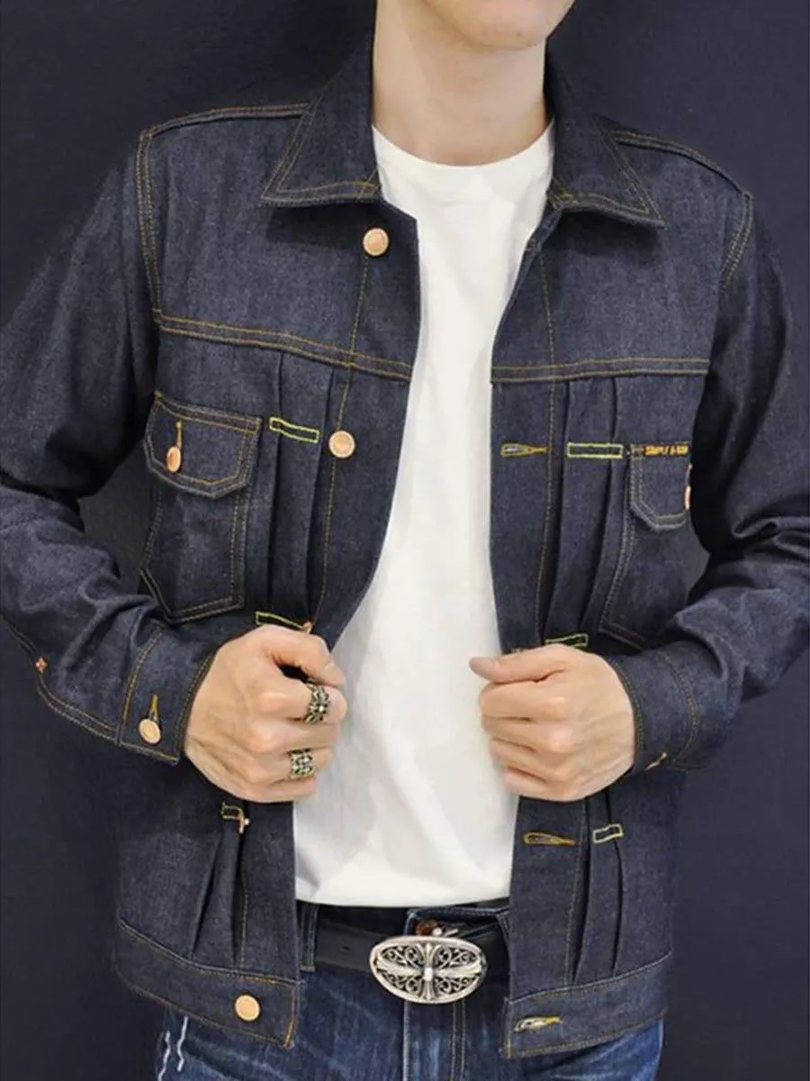 SIMPLE&RAW Jackson Twill Jacket Jk902 Dark Blue