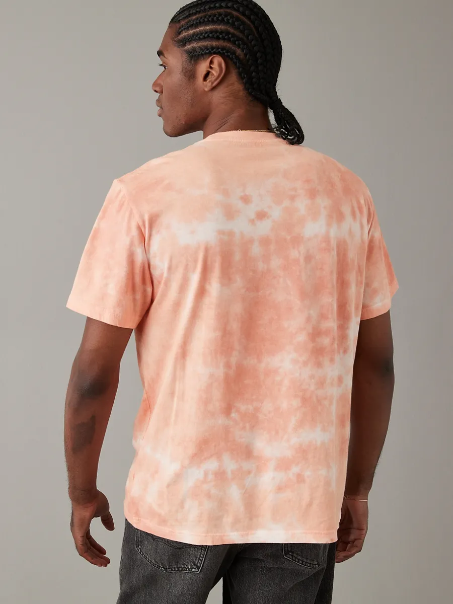 AMERICAN EAGLE MEN G HALLOWEEN RD PARTY SS SET IN TEE-  COLOR TIE DYE 800 ORANGE