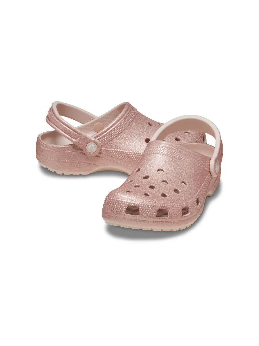 CROCS UNISEX'S CLASSIC GLITTER CLOG - QUARTZ GLITTER