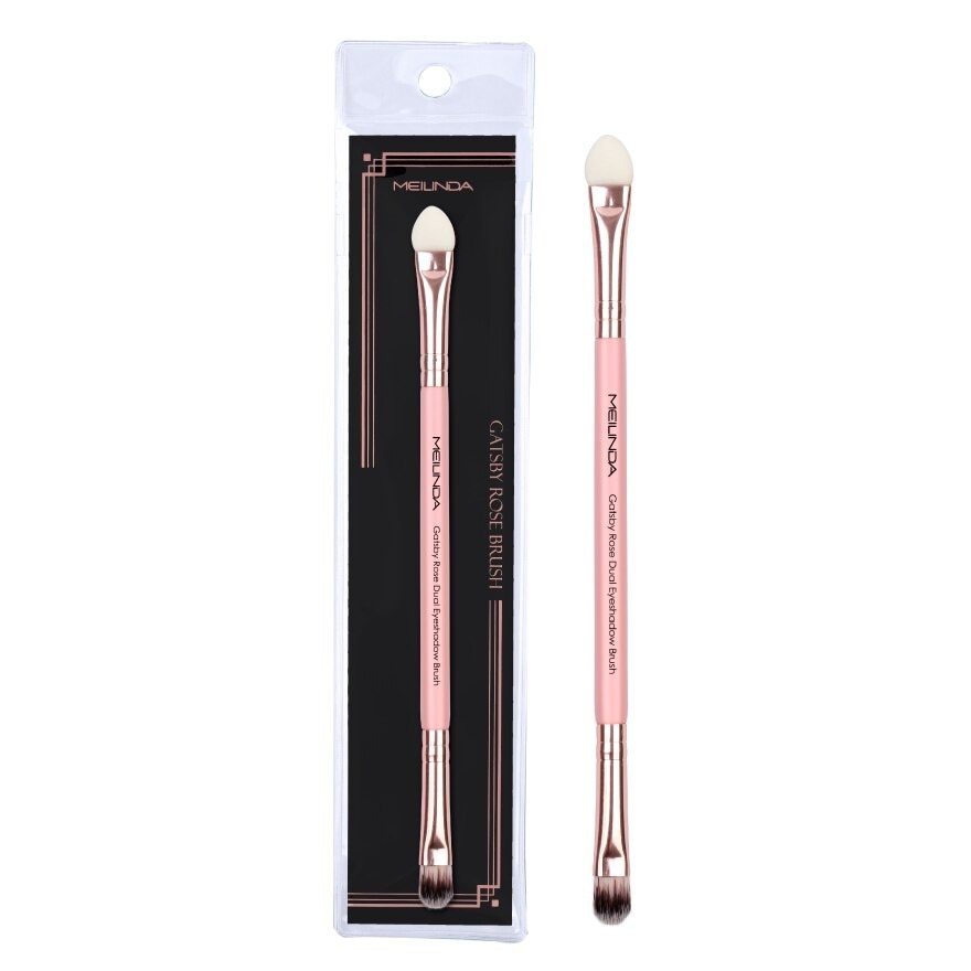 Meilinda Gatsby Rose Dual Eyeshadow Brush 1pcs. - N/A