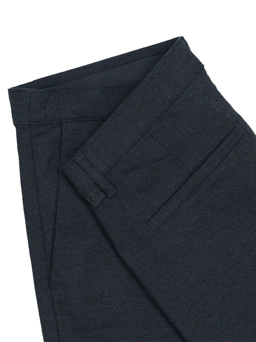 GIORDANO Men's Low rise Slim Taper Super Stretch Pants DK heather grey
