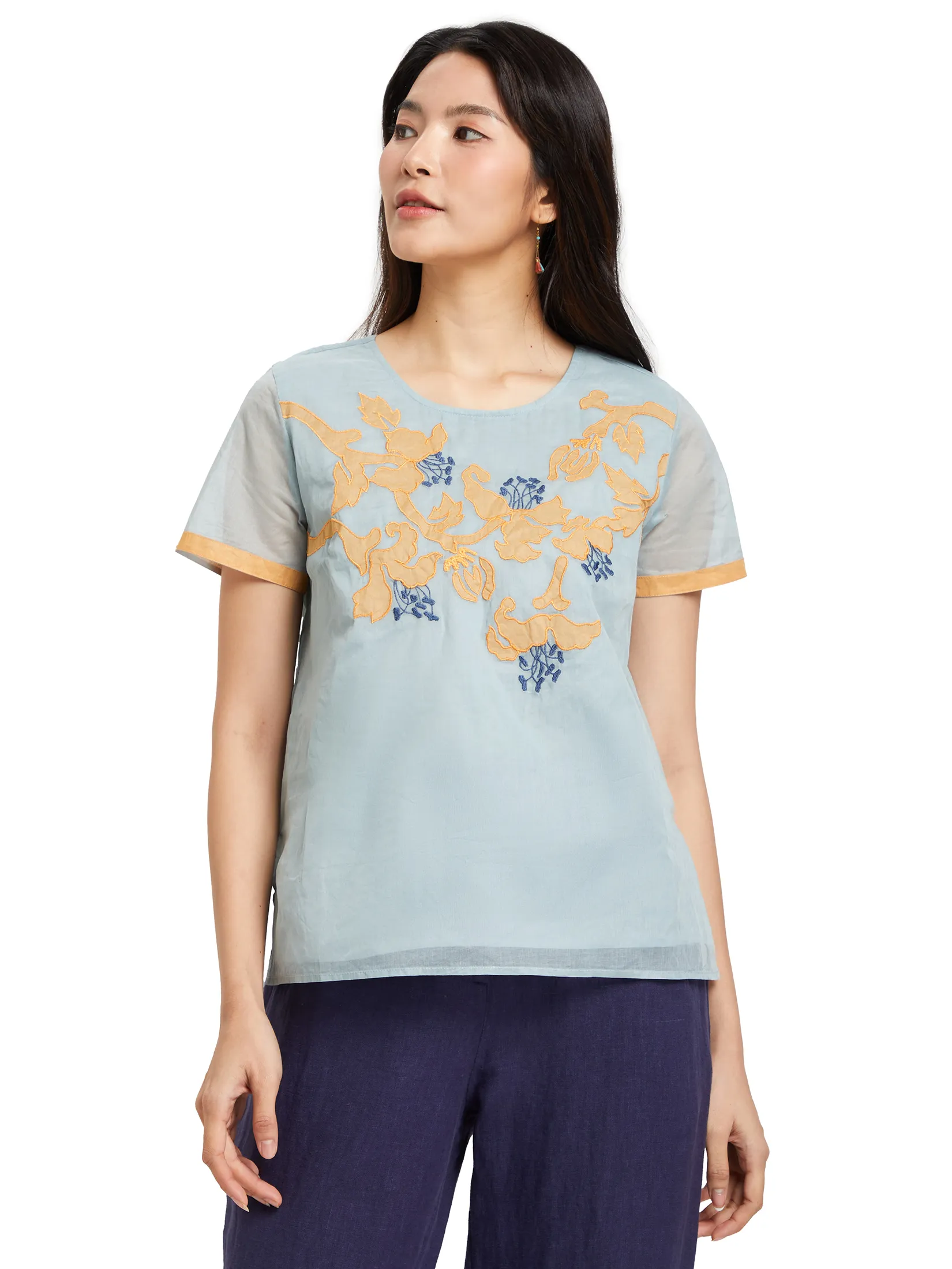 JOURNAL Women Blouse Short Sleeves Print