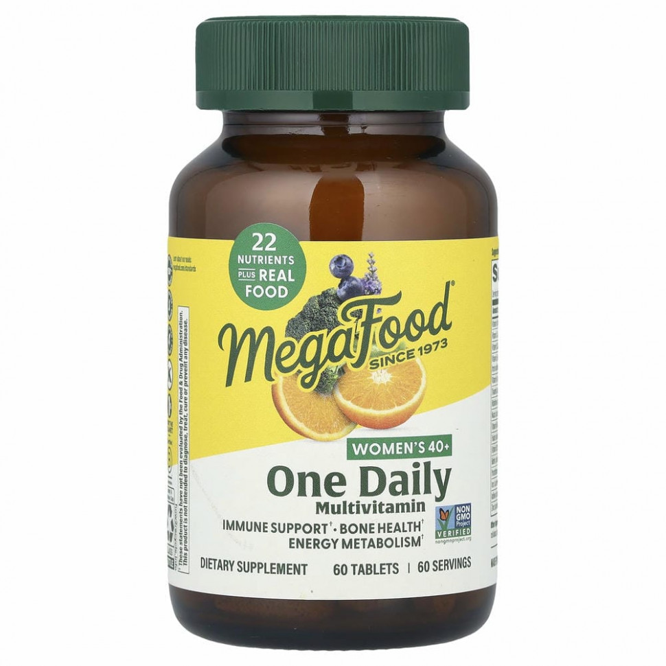 MegaFood, Women Over 40, мультивитамины для женщин старше 40 лет, для приема один раз в день, 60 таблеток