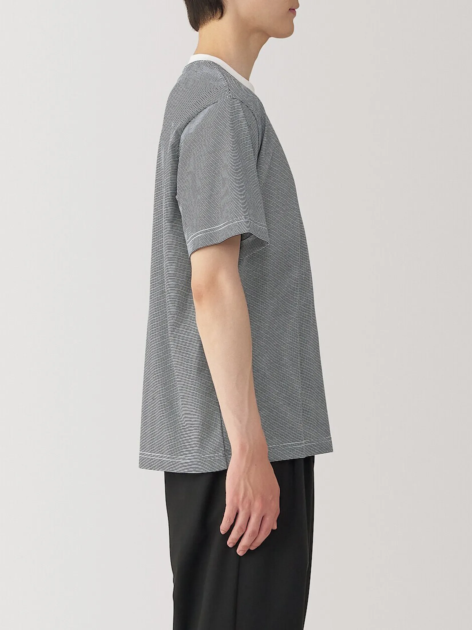 MUJI Men T-Shirt Jersey Crew Neck Short Sleeve