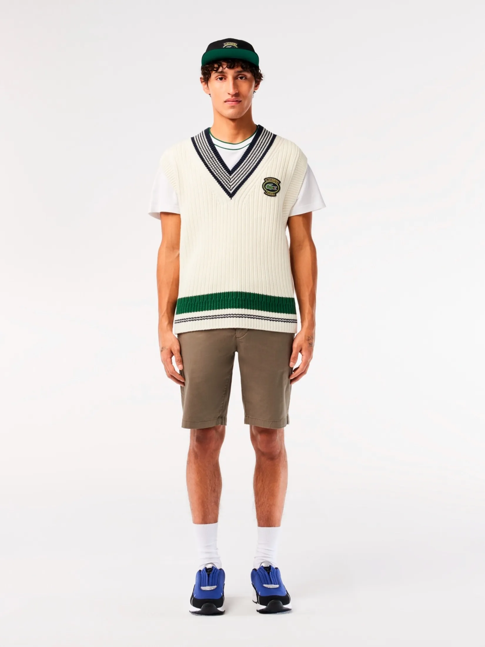 LACOSTE Men’s Lacoste Slim Fit Organic Cotton Bermuda Shorts Green