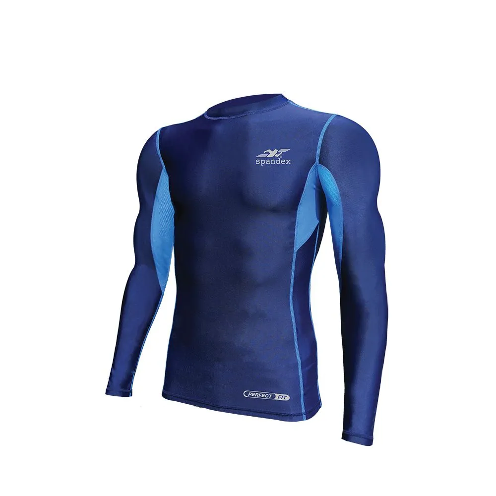 SPANDEX Blue-NS001-Compression top Size - M
