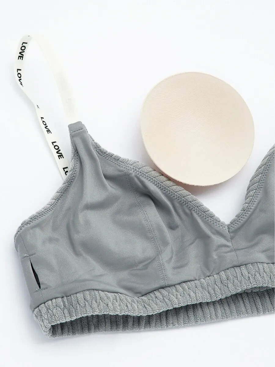 SABINA Maggie Mae Call Me Your Darling Wireless Bra - Grey