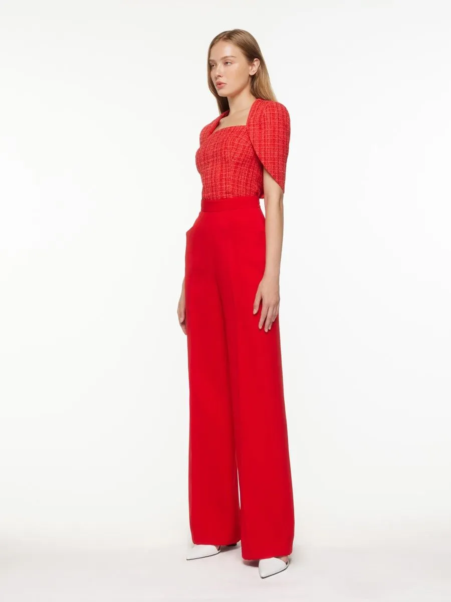 ASAVA (AW23) Laberta High-waisted Women Pants Red