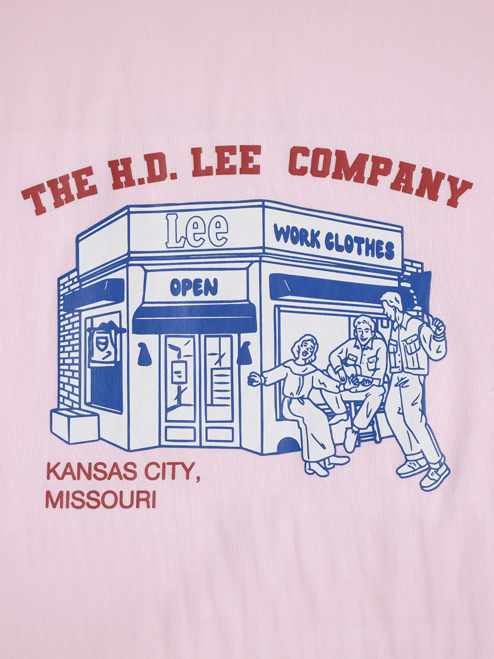 LEE Men s Tee Short Sleeve Loose Fit Pink