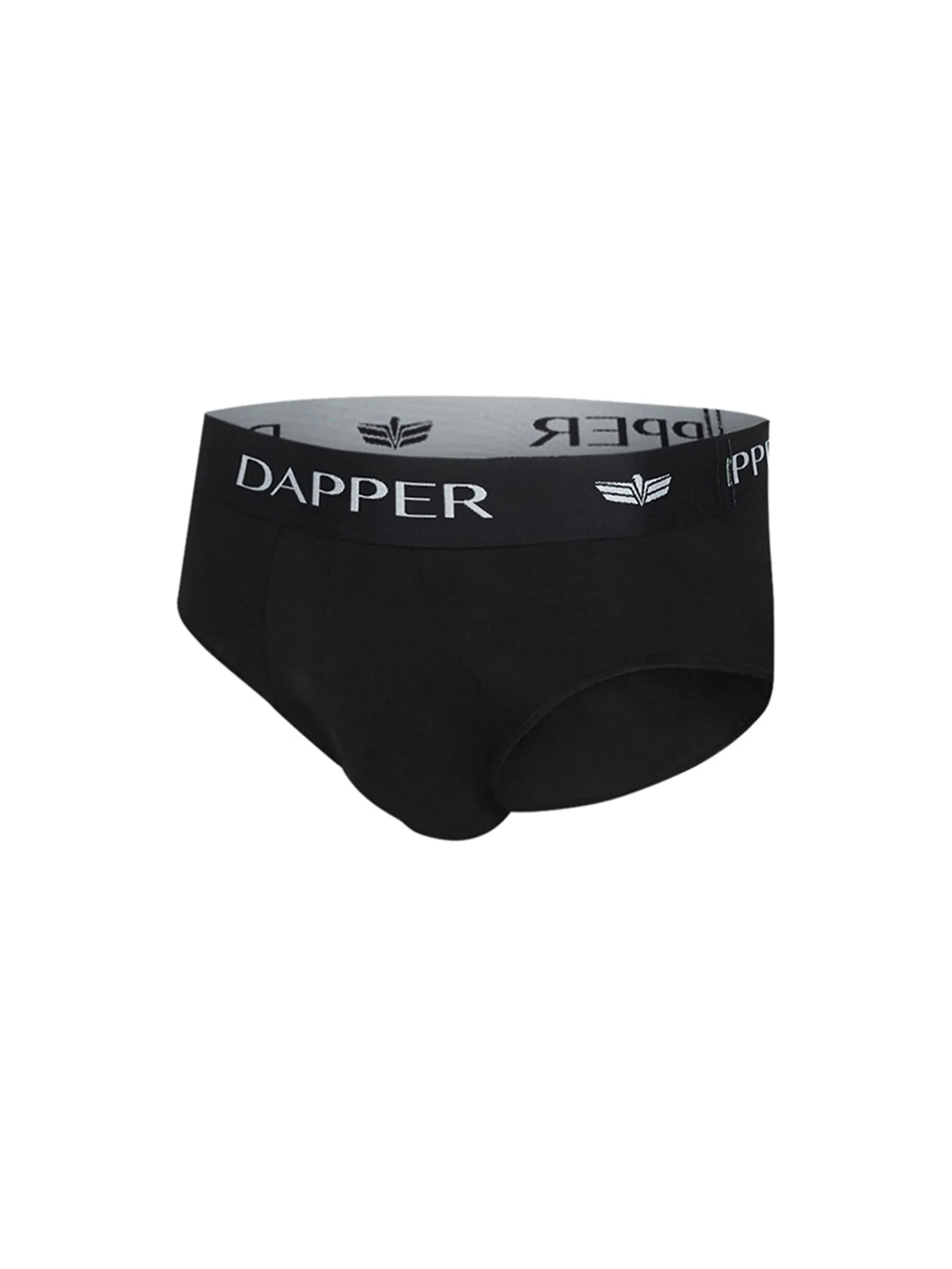 DAPPER DAPPER Iconic Pima Cotton Briefs Black (Pack 2 Pcs.)