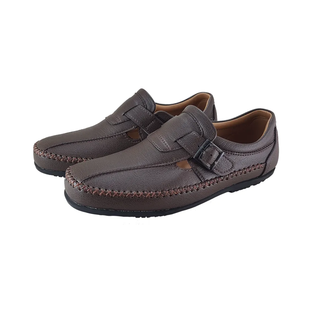FREEWOOD SHOES Men belt loafer Brown