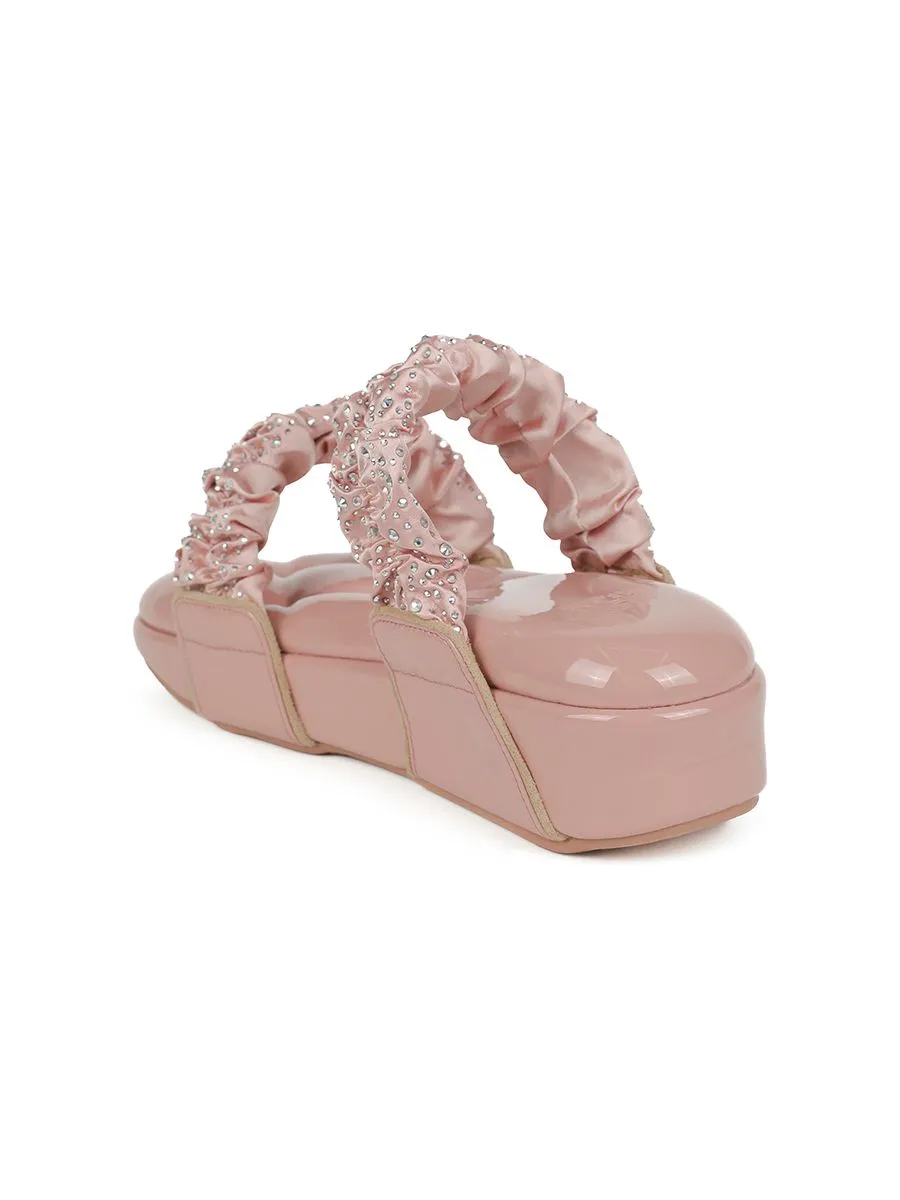 SHU WOMEN  SOFASHOES 2.5" DIAMOND MUFFIN - GLOSSY FLAMING