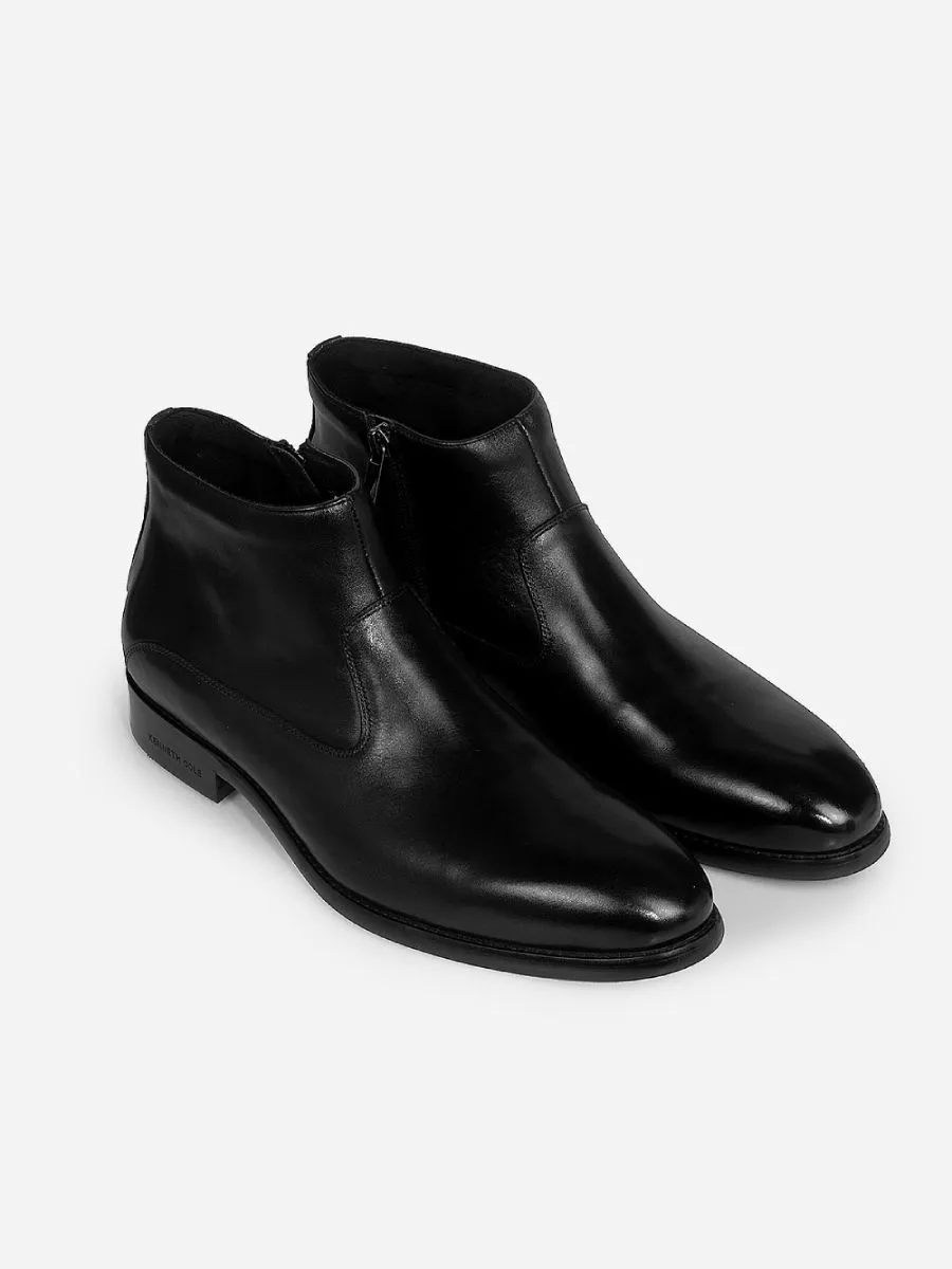 KENNETH COLE MEN'S ZIP BOOTS JOHANSON / BLACK
