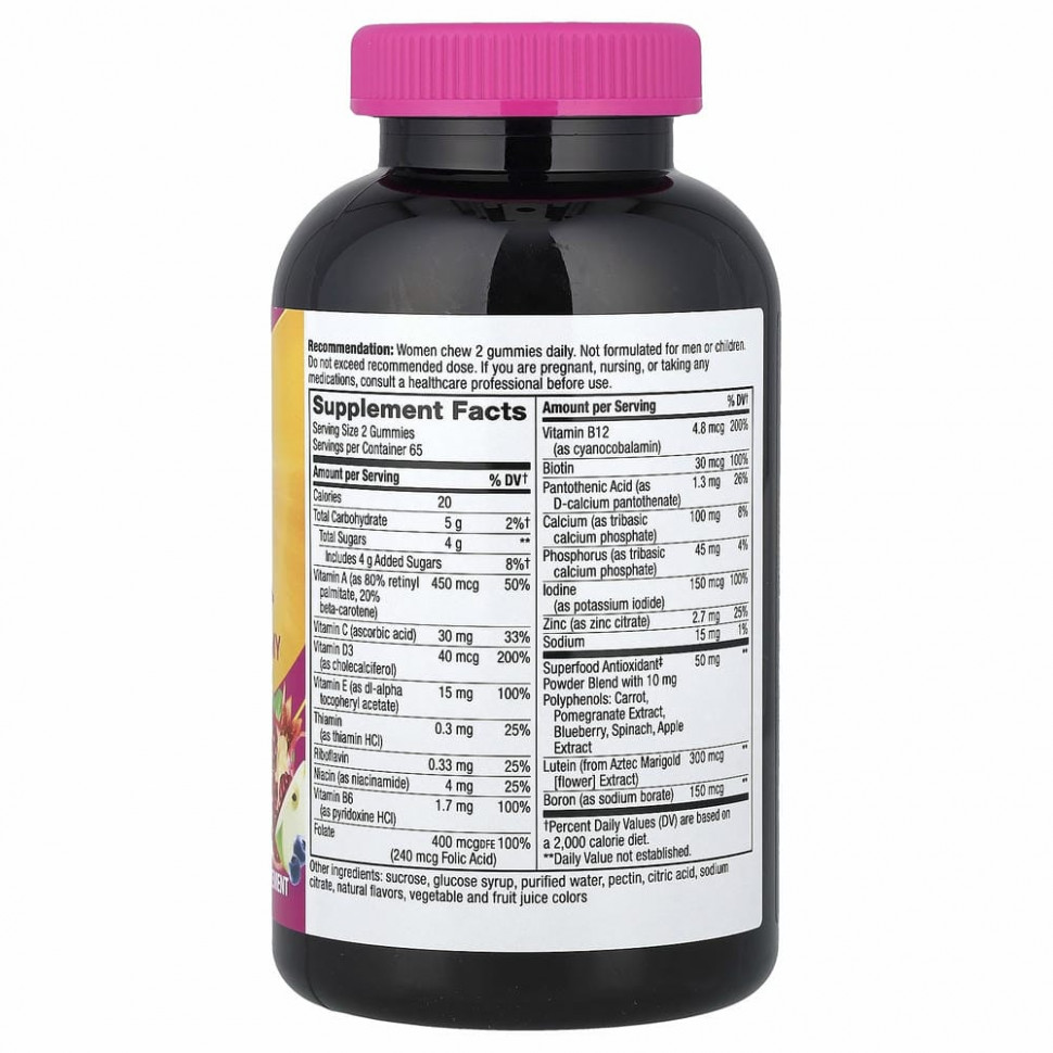 Nature's Way, Alive! мультивитамины для женщин от 50 лет, ягодный микс, 130 жевательных таблеток