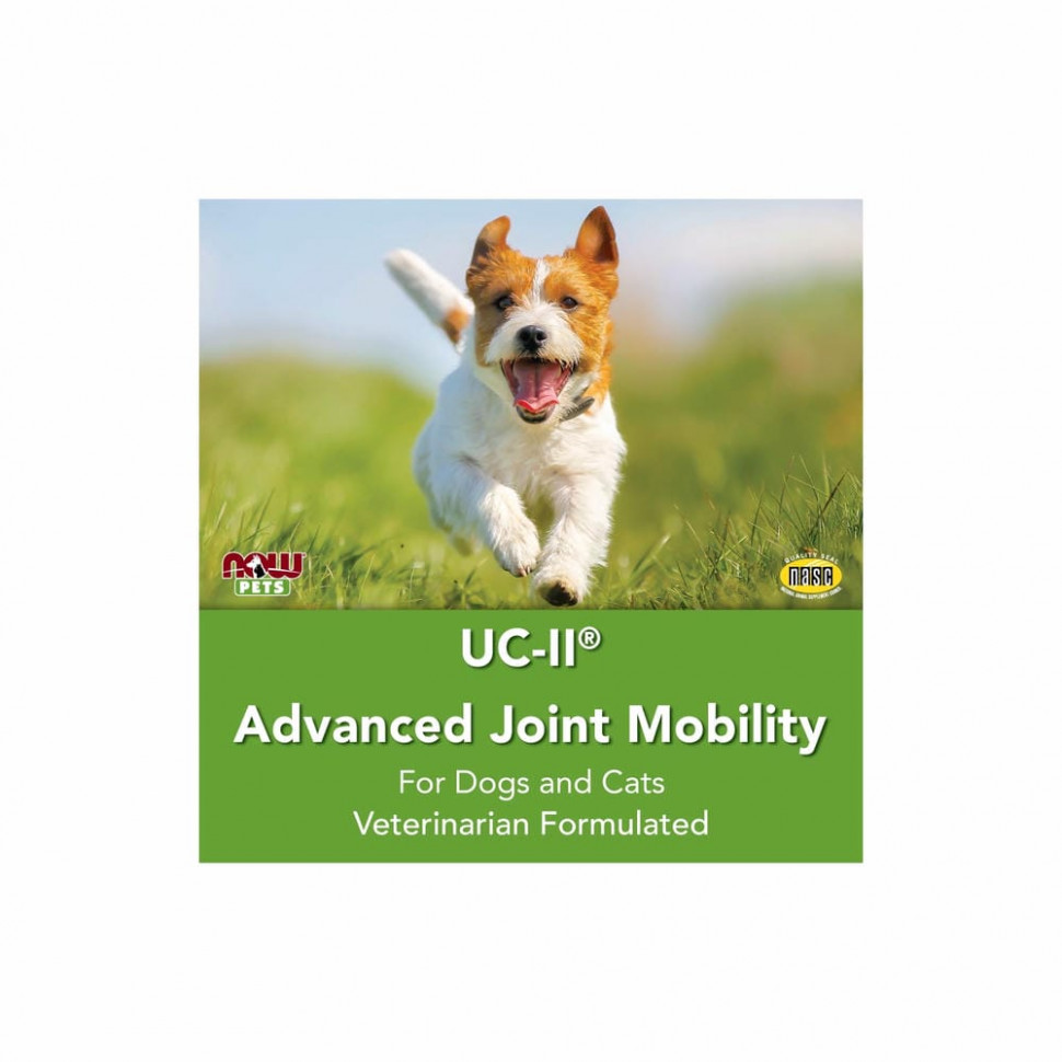 NOW Foods, Pets UC-II Advanced Joint Mobility для собак и кошек, 60 жевательных таблеток, 60 г (2,12 унции)
