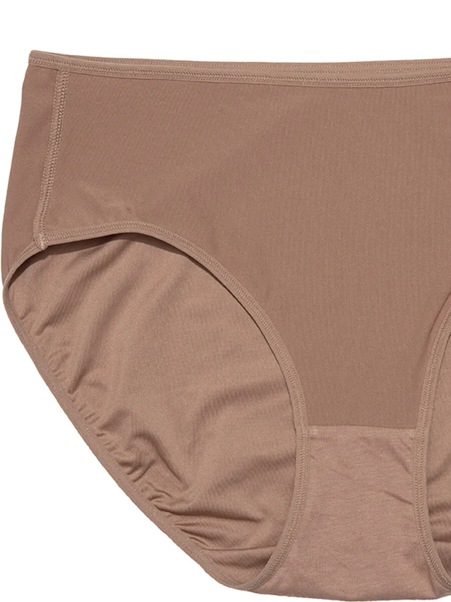 SABINA Fresh Up Woman Mid Waisted Panty - Tan