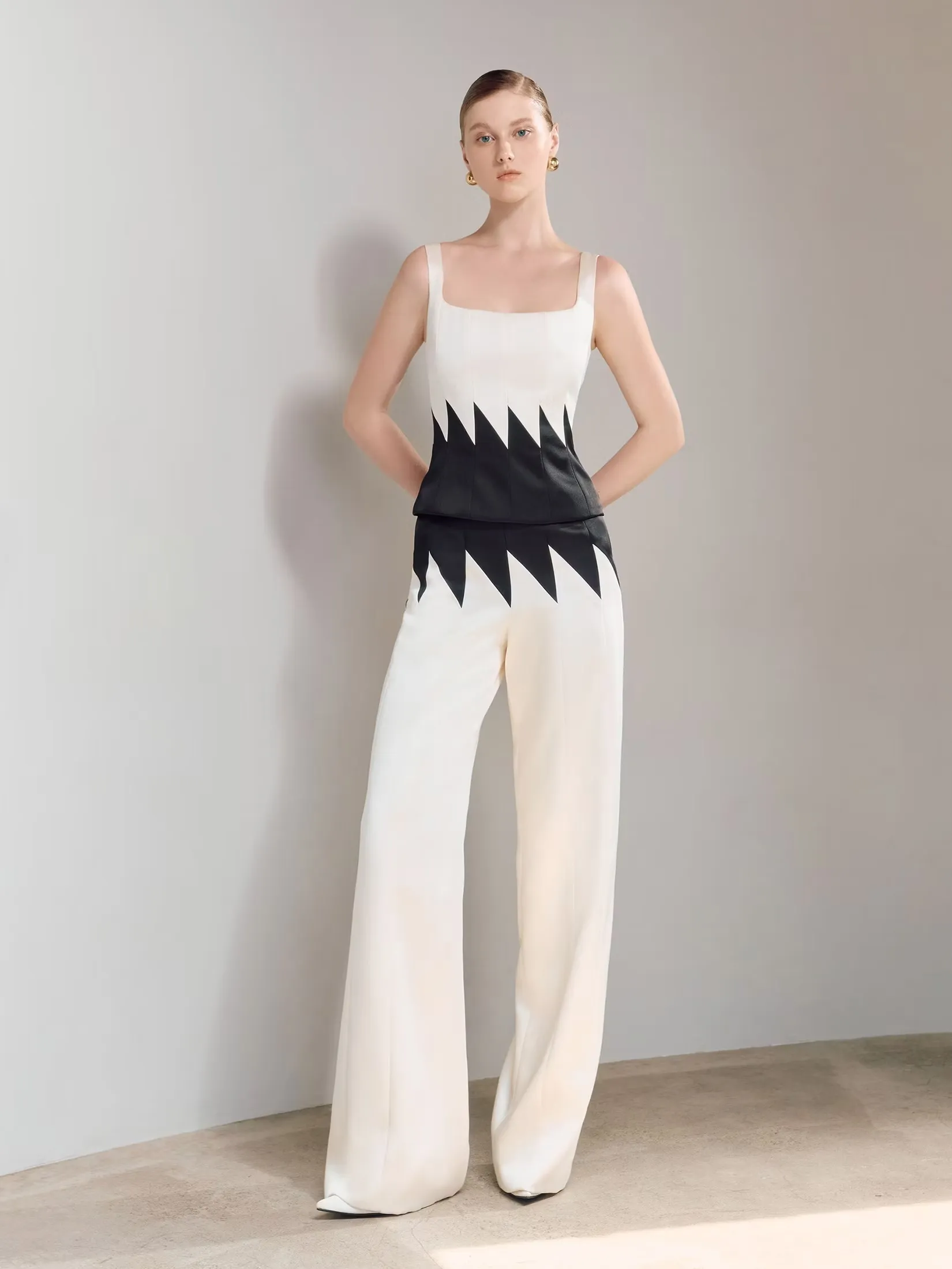 ASAVA ( SS25 )Therese High-Waisted Pants  IVORY