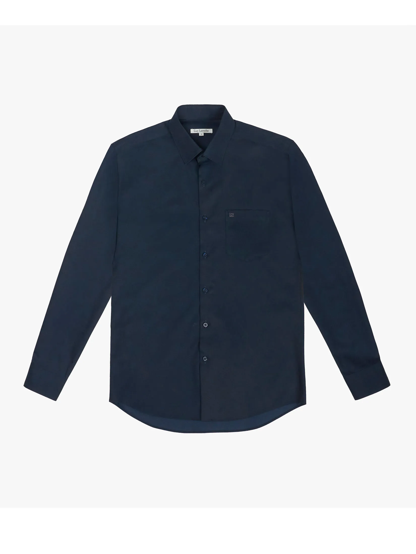 GUY LAROCHE MENWEAR Men s Shirt Long-Sleeve Navy blue Slim Fit, Model BAB6200W5NV