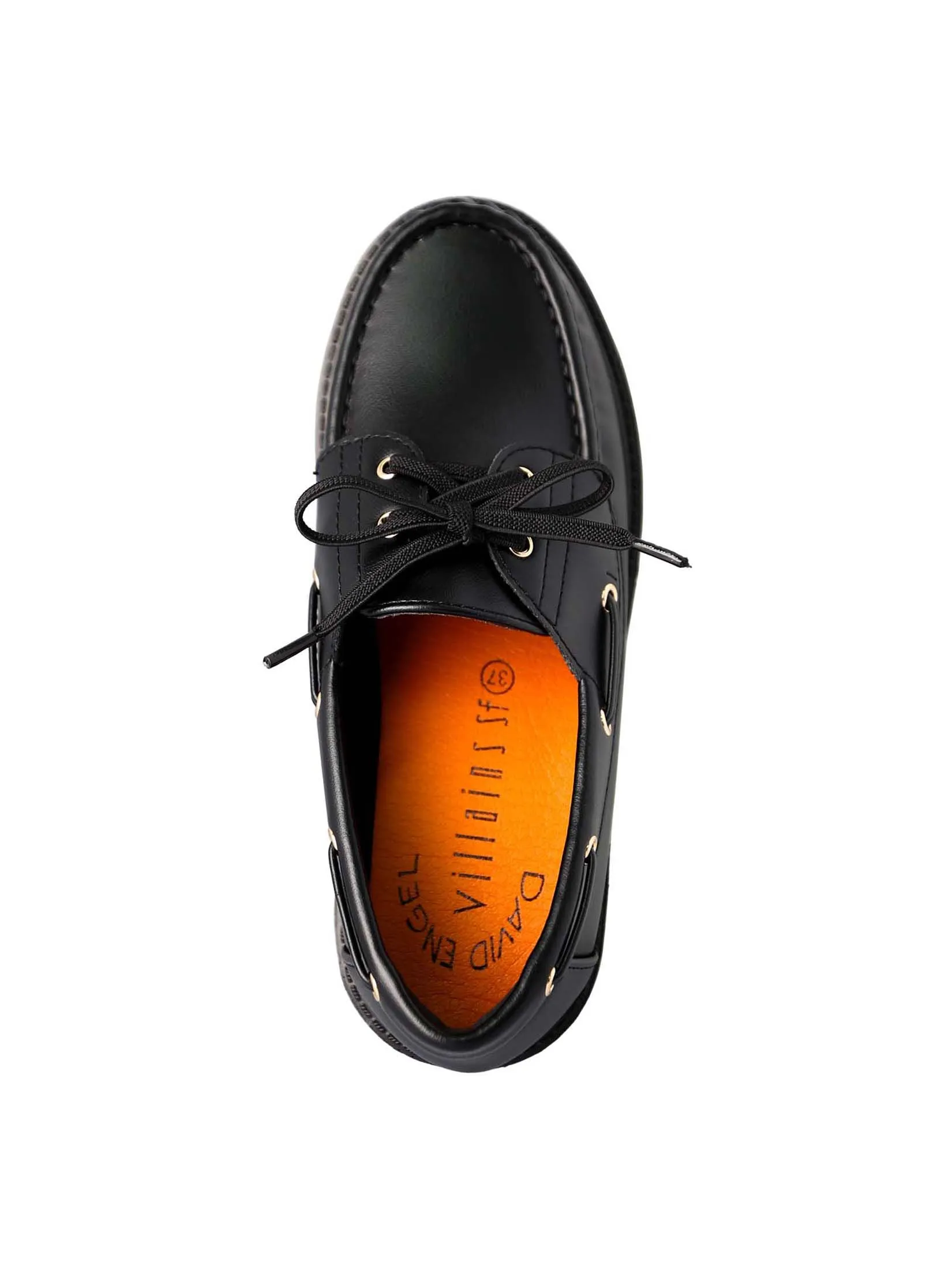 VILLAINS SF ZEAL Women's Platform Loafer Heels BLACK