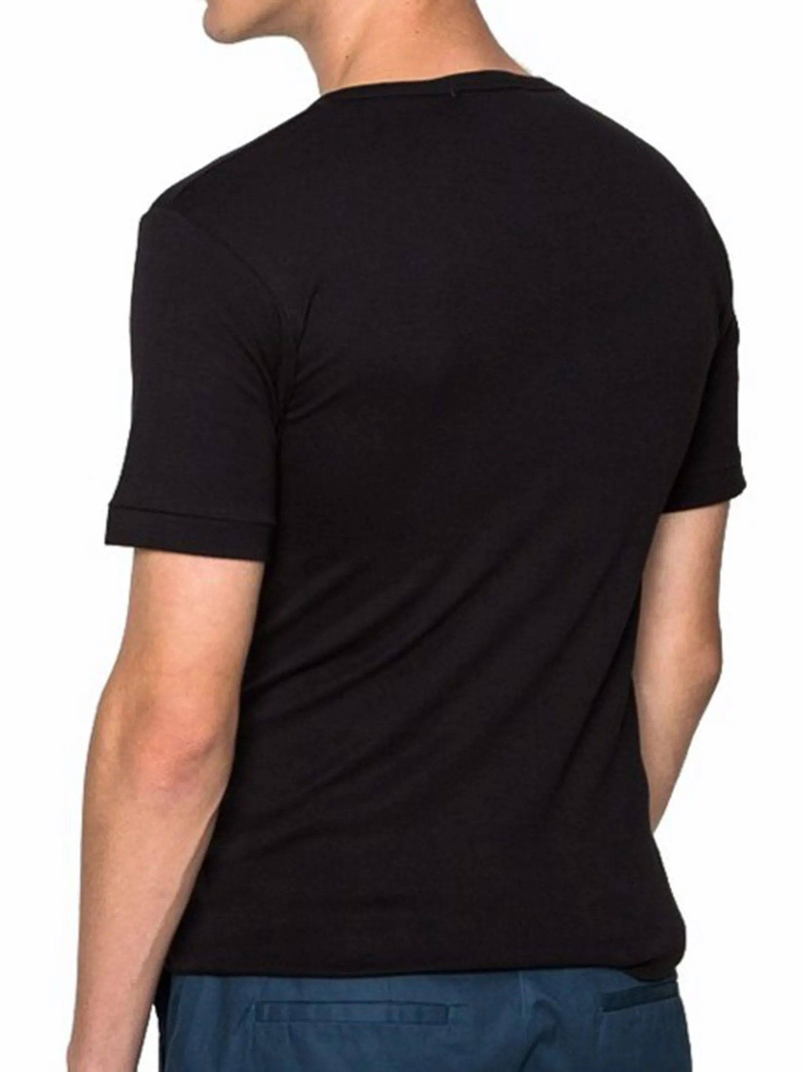 PIERRE CARDIN Men T-Shirt Ribbed Crew Neck Classic-Coloured