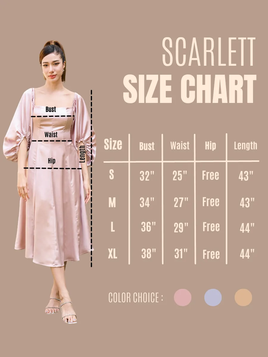 ROSE THE LABEL Gold-Scarlett satin dress