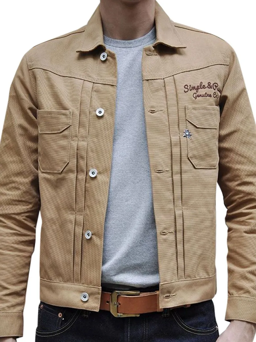 SIMPLE&RAW Jack Canvas Jacket Jk904-Ta-S Brown