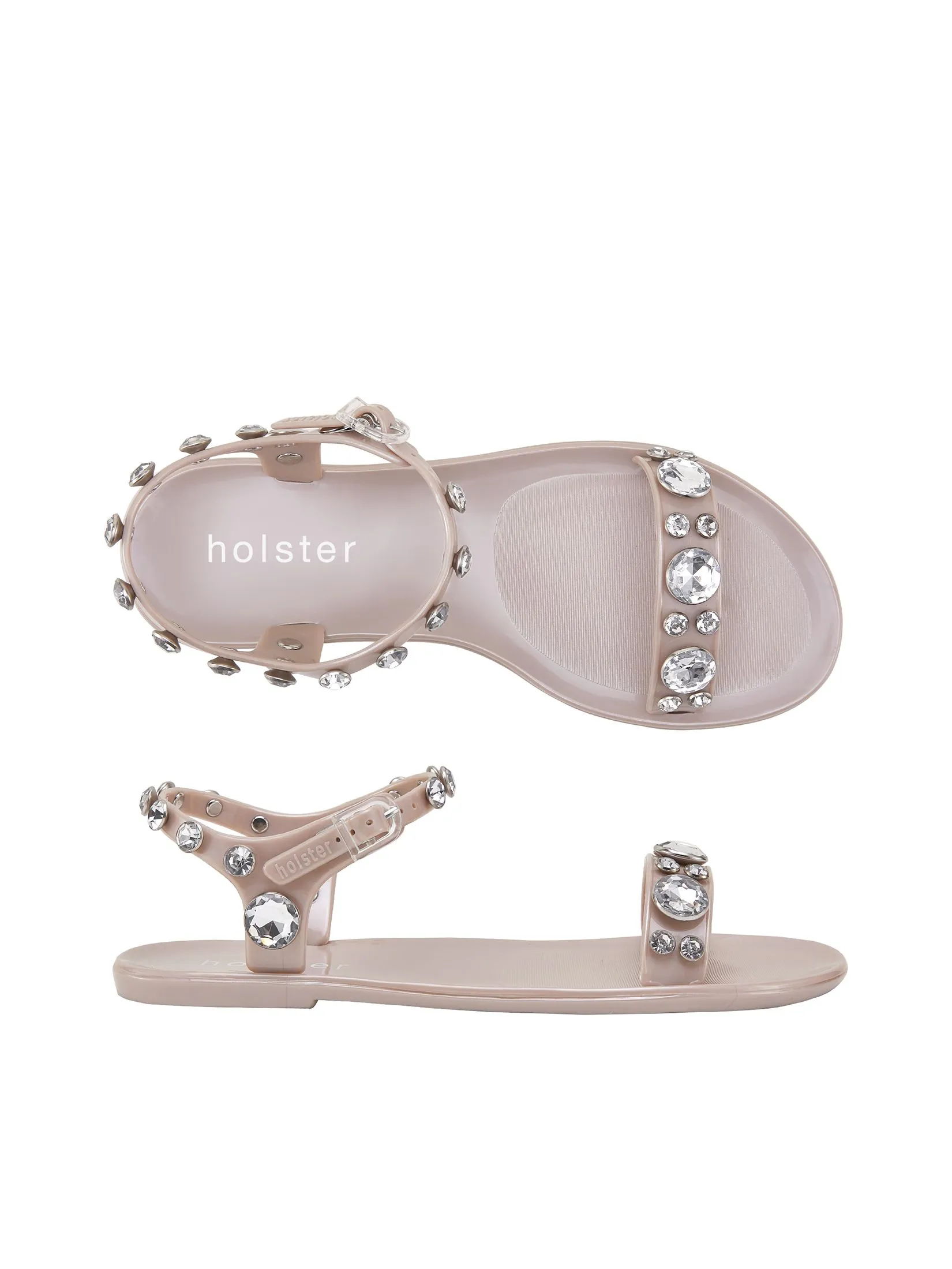 HOLSTER Women Sandals Glimmer Solid Champagne