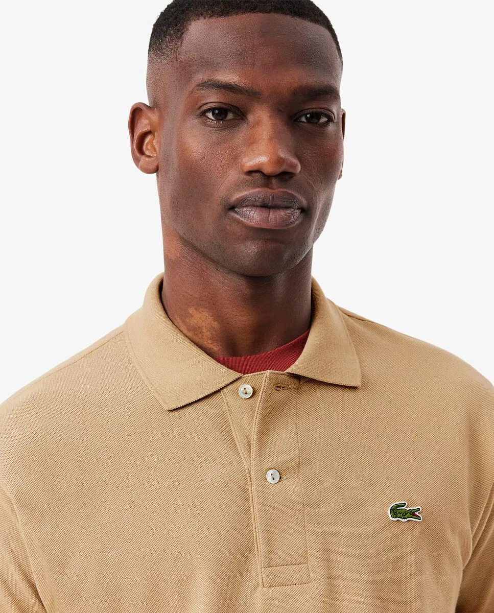 LACOSTE Classic Fit L.12.12 Original Piqu  Polo Shirt Beige