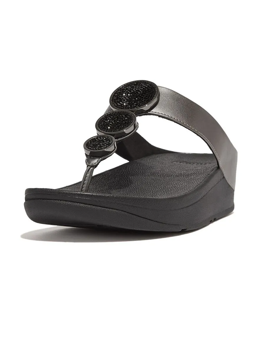 FitFlop™ WOMEN'S HALO BEAD-CIRCLE METALLIC HJ1-B06 BLACK